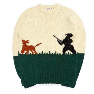 Vintage Scrambler, Duck Hunting Sweater / Dog Knitwear / 1960s Style